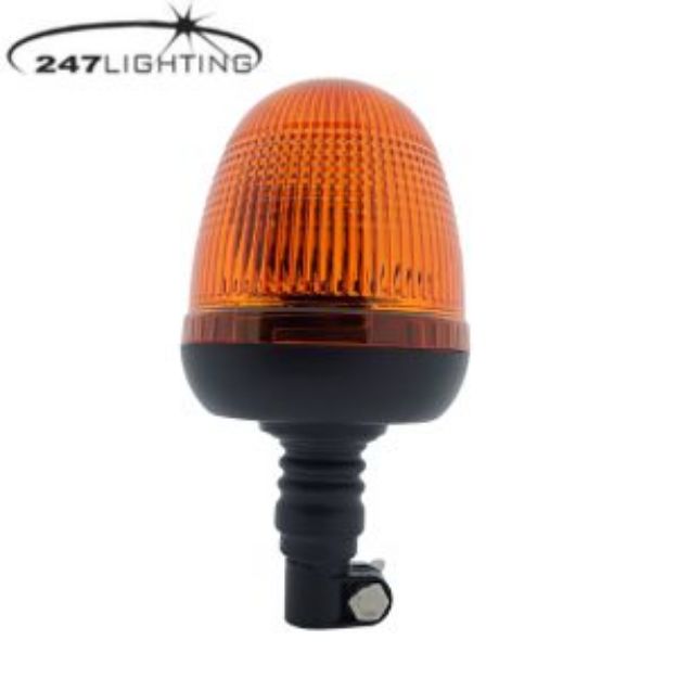 Picture of Amber Pole Mount Rotating Bulb Beacon