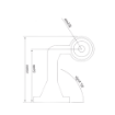 Picture of 90° LED Stalk Lamp | Left | Rubber Arm