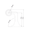 Picture of 90° LED Stalk Lamp | Right | Rubber Arm
